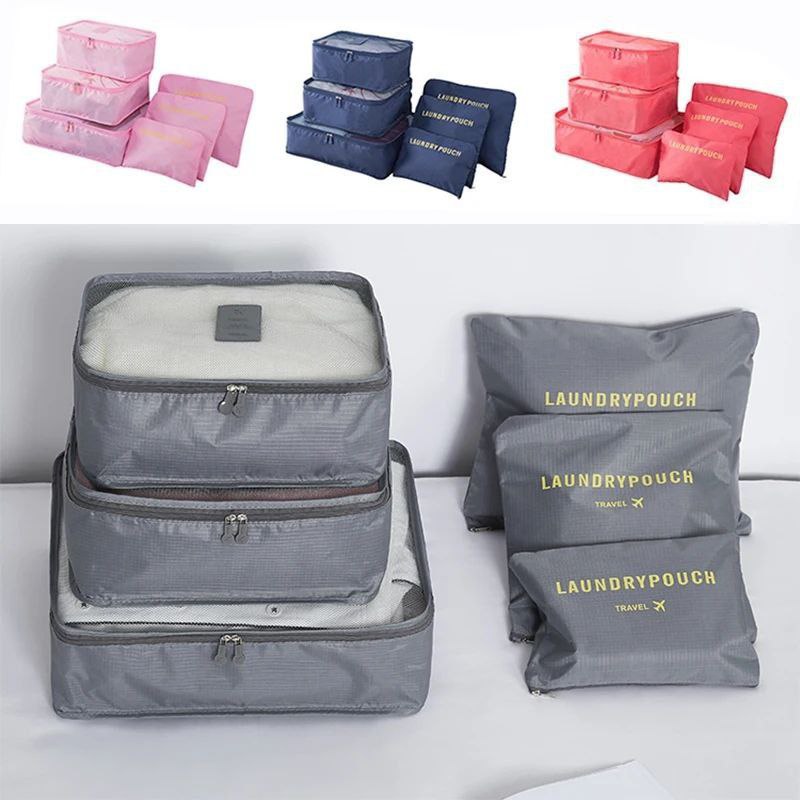 Set de 6 Organisateurs de Valise – Sacs de Rangement Voyage et Bagages