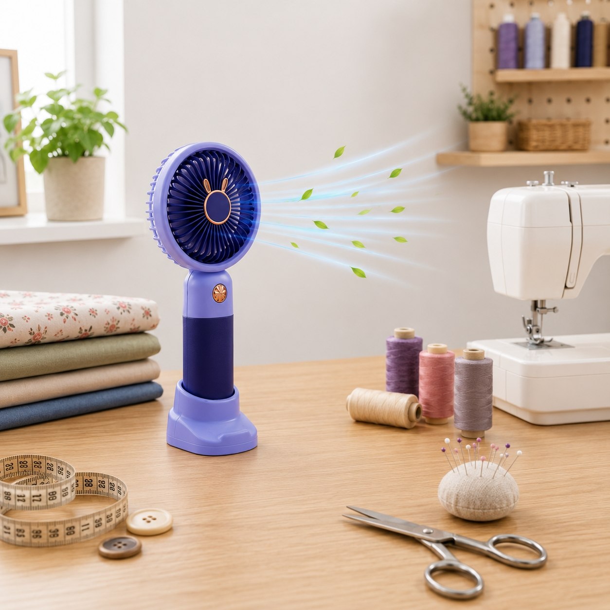 Mini Ventilateur Portable Rechargeable USB-C – Ventilateur de Bureau 2-en-1 KRAFT LINE