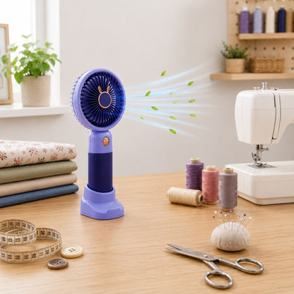 Mini Ventilateur Portable Rechargeable USB-C – Ventilateur de Bureau 2-en-1 KRAFT LINE