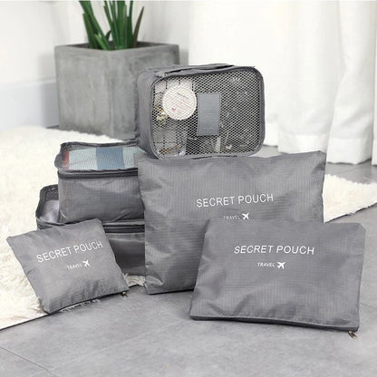 Set de 6 Organisateurs de Valise – Sacs de Rangement Voyage et Bagages