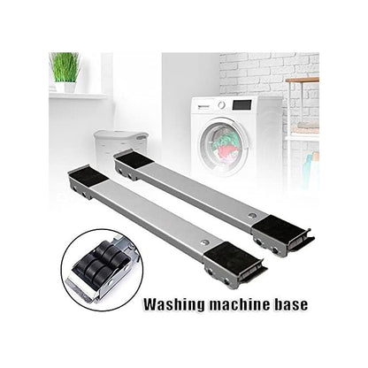 Support machine à laver & frigo avec rails et roulettes – Base extensible réglable