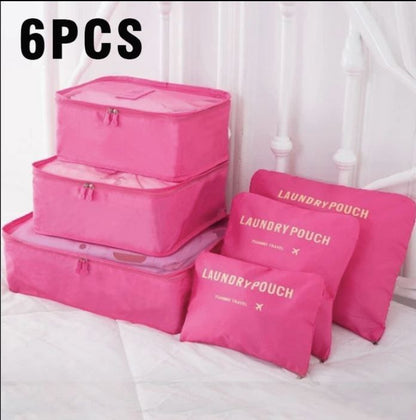 Set de 6 Organisateurs de Valise – Sacs de Rangement Voyage et Bagages