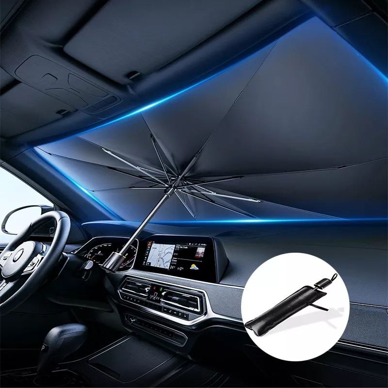 Pare-soleil voiture pliable type parapluie – Protection anti-chaleur UV