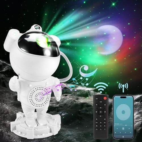 Projecteur LED Ciel Étoilé Astronaute avec Haut-Parleurs Bluetooth – Ambiance magique !