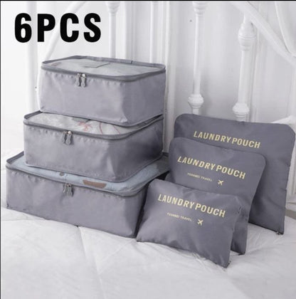 Set de 6 Organisateurs de Valise – Sacs de Rangement Voyage et Bagages