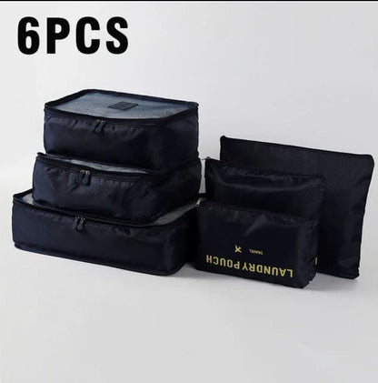 Set de 6 Organisateurs de Valise – Sacs de Rangement Voyage et Bagages