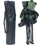 Chaise Pliante Camping avec Repose-Jambes, Porte-Gobelet et Poche de Rangement