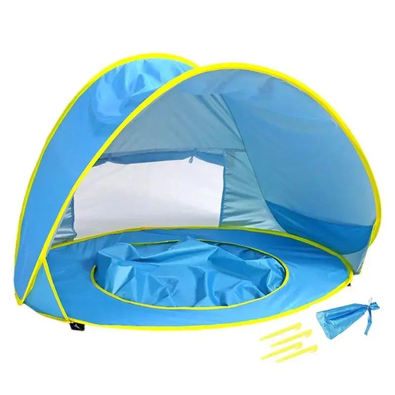 Tente de Plage Pop-Up Bébé Anti-UV UPF 50+ – Abri Solaire et Tente de Jeu Portable