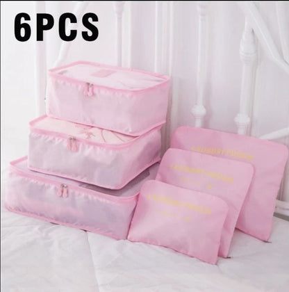 Set de 6 Organisateurs de Valise – Sacs de Rangement Voyage et Bagages