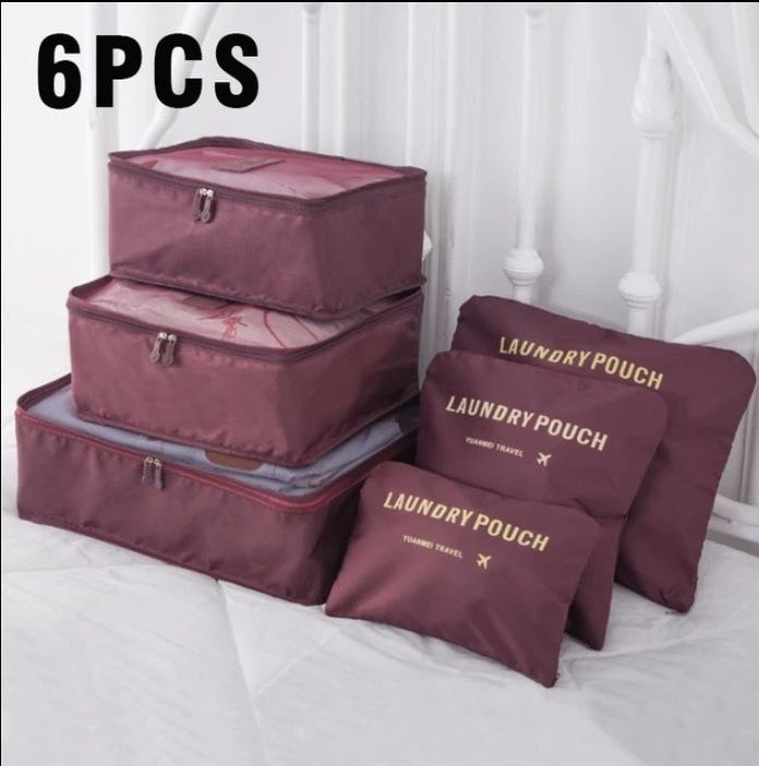 Set de 6 Organisateurs de Valise – Sacs de Rangement Voyage et Bagages
