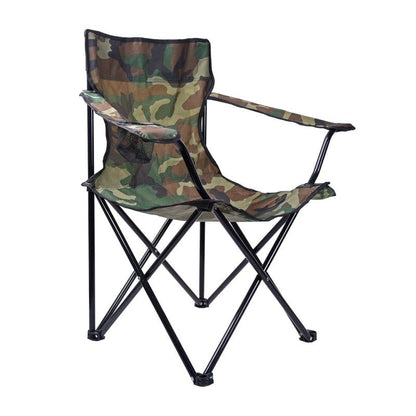 Chaise de Camping Pliante Camouflage – Siège de Pêche et Jardin Militaire avec Porte-Gobelet