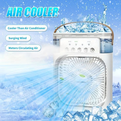 Mini Ventilateur Portable USB avec Réservoir à Glaçons – Ventilateur & Humidificateur 3 en 1