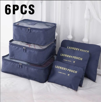 Set de 6 Organisateurs de Valise – Sacs de Rangement Voyage et Bagages