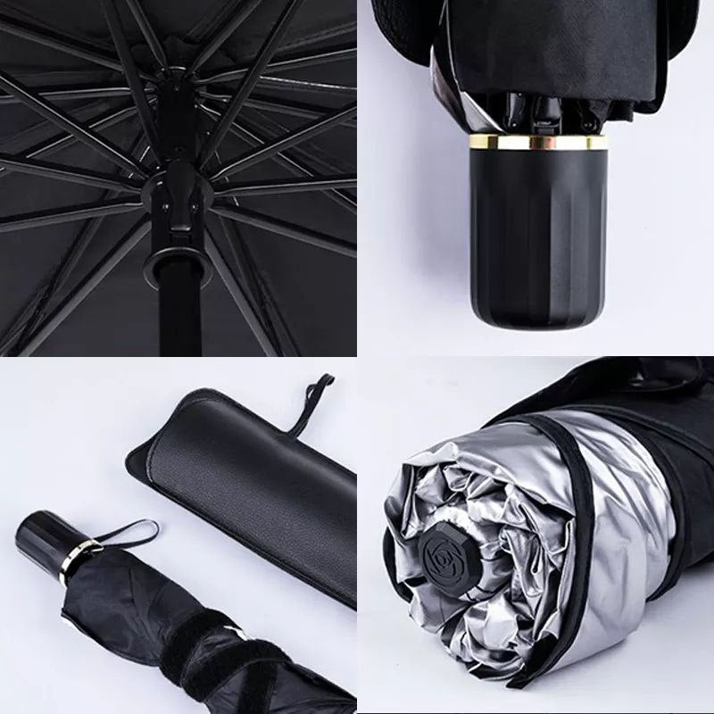Pare-soleil voiture pliable type parapluie – Protection anti-chaleur UV