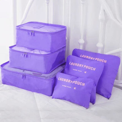 Set de 6 Organisateurs de Valise – Sacs de Rangement Voyage et Bagages