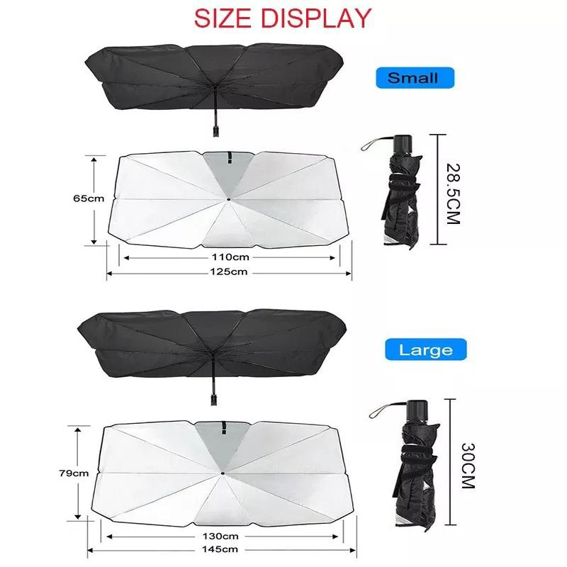 Pare-soleil voiture pliable type parapluie – Protection anti-chaleur UV