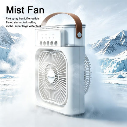 Mini Ventilateur Portable USB avec Réservoir à Glaçons – Ventilateur & Humidificateur 3 en 1