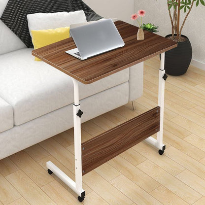 Table Amovible sur Roulettes pour Ordinateur Portable – Bureau Mobile Réglable en Hauteur pour Lit et Canapé