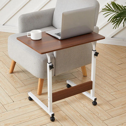 Table Amovible sur Roulettes pour Ordinateur Portable – Bureau Mobile Réglable en Hauteur pour Lit et Canapé